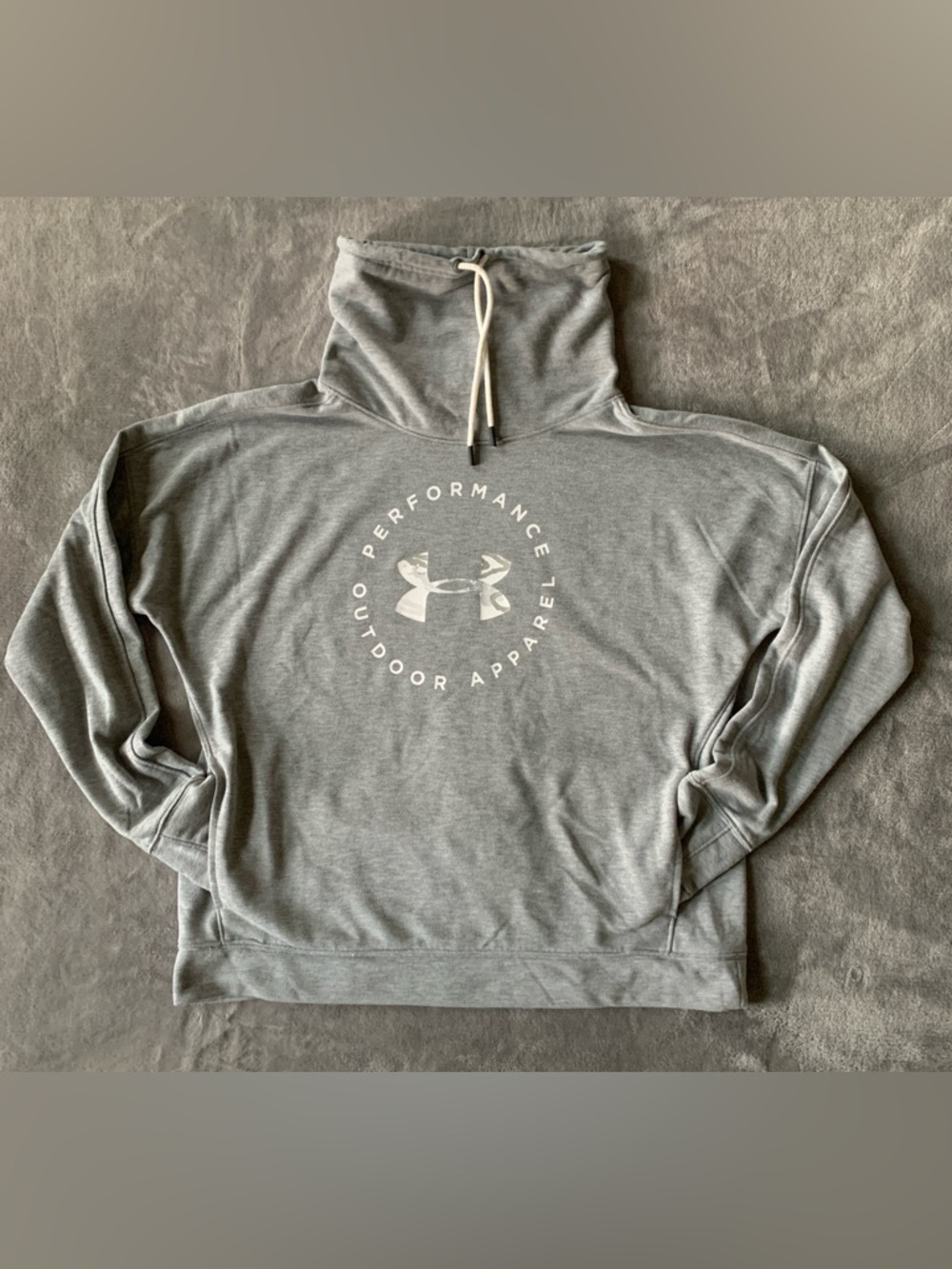Under Armour Performance Light Gray Funnel Neck Performance Pullover
